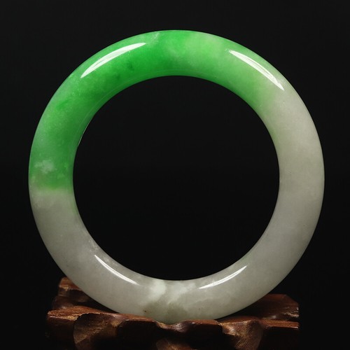 Bracciale Giada Giadeite Verde Smeraldo Naturale 58mm Giada Birmania A-O-FP5070