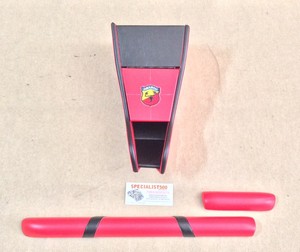 PARAGINOCCHIA 2 PZ IN SKY ROSSO INSERTI NERI FIAT 500 F L R EPOCA