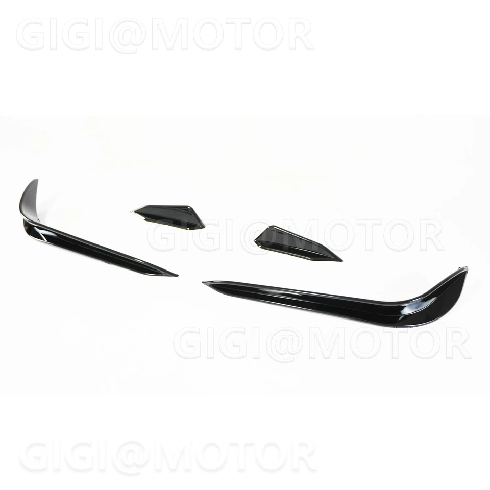 Parachoques delantero negro brillante para VW Golf GTI MK7 2015-2017 aletas Aero Winglet Canard Foto 4 de 4