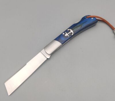 Albainox Messer Blue Anchor Knife Cut End Ankermesser Taschenmesser Backlock