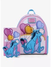 NWT Loungefly Disney Winnie the Pooh Eeyore Balloons Mini Backpack Wallet