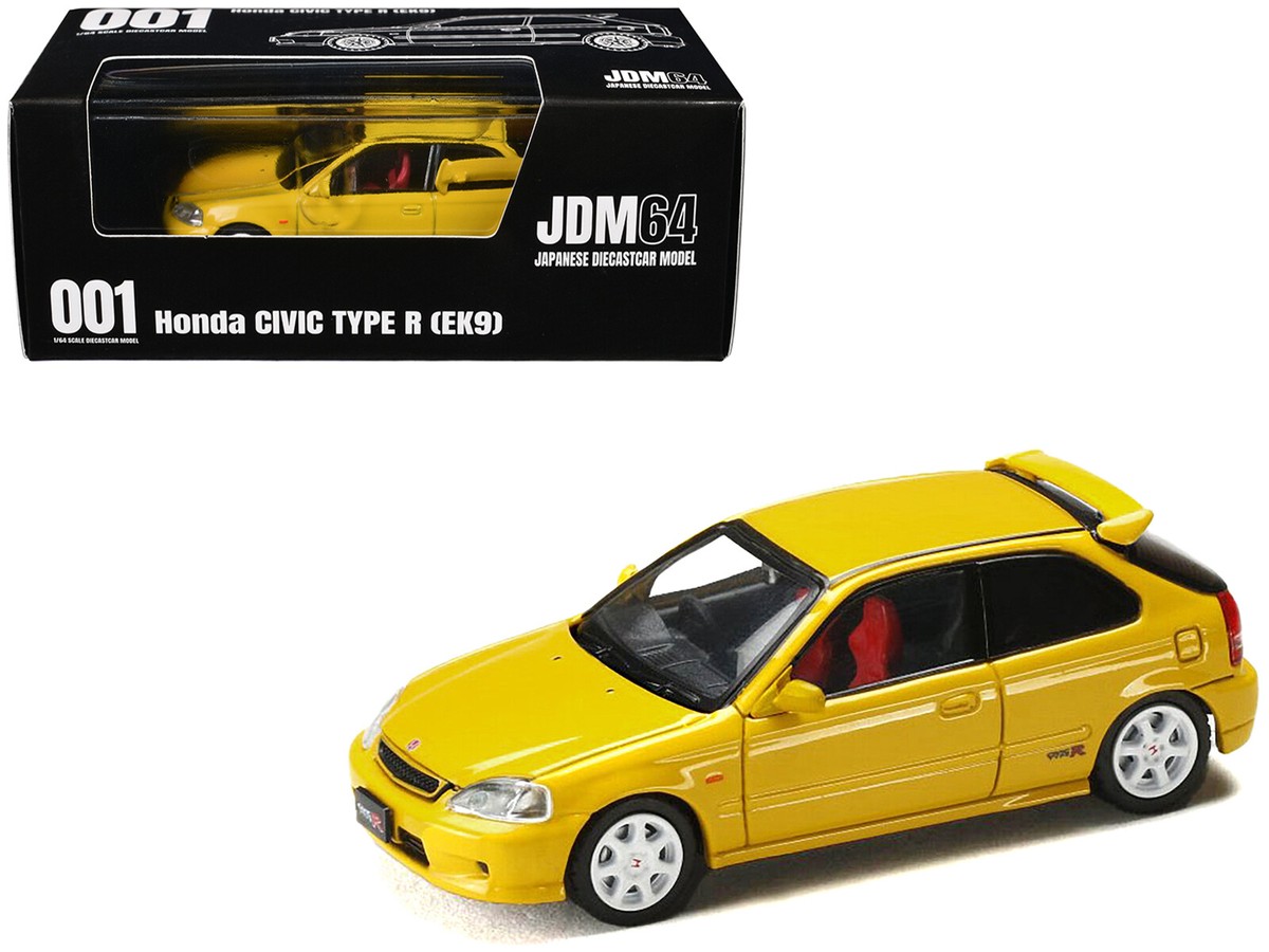 Honda Civic Type R (EK9) Sunlight Yellow 1/64 Diecast by