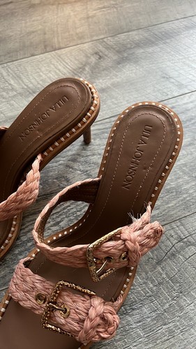 Ulla Johnson Sabo Heels Sandalen Braun Rosa Gold Gr. 40 US 9 - Bild 2 von 10