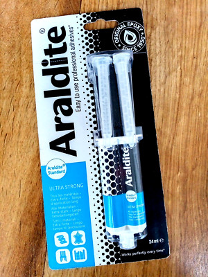 Araldite Epoxy Standard Colle Seringue 24ml Résistante Multi-surface Ecologique