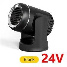 24V 200W Electric Car Air Heater Reusable Portable Auto Heating Cooling Fan 360°