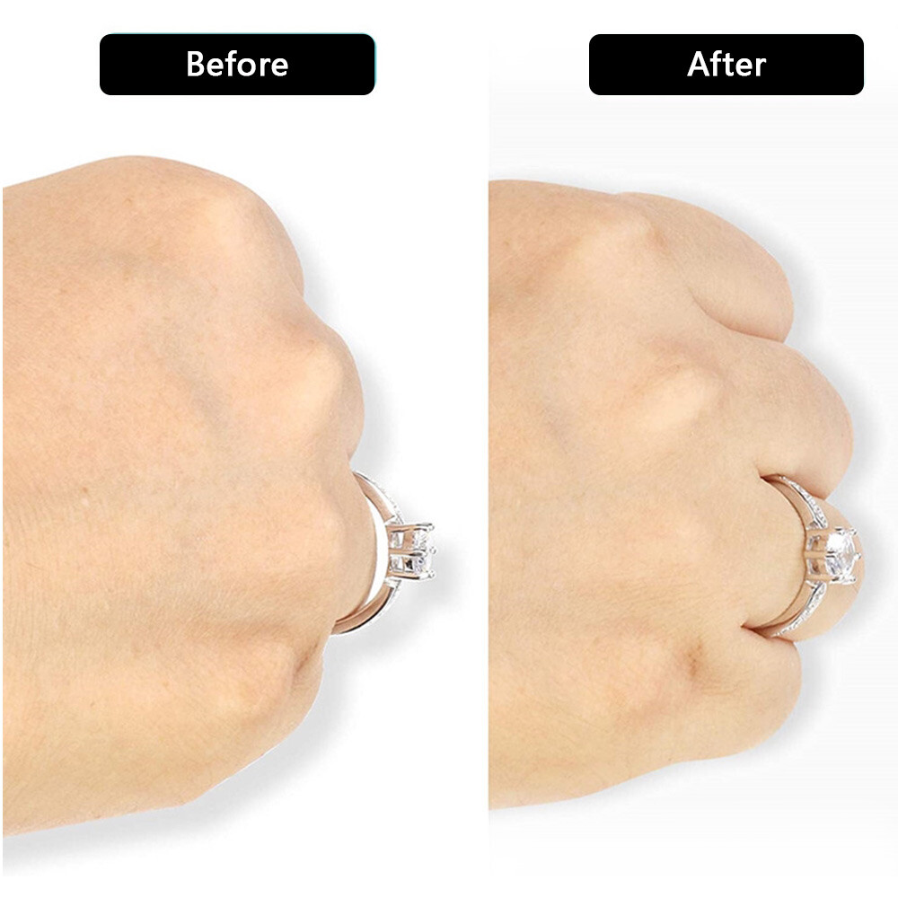 Ring size reducer silicone nonallergenic transparent spiral adjuster