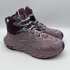 Hoka Womens Anacapa Mid GTX Gore-Tex Trail Running Shoes Sz 7.5 Elderberry/Grape