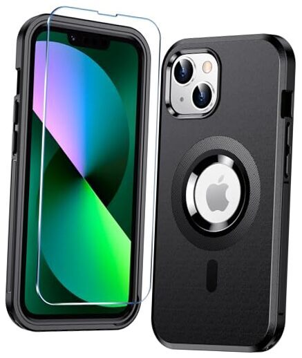 Magnetic for Case, [Compatible with Magsafe][Military Grade iPhone 13 Black