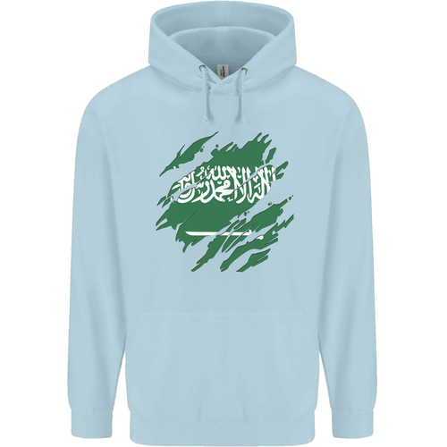 Torn Saudi Arabia Flag Arabian Day Football Childrens Kids Hoodie - Picture 64 of 88
