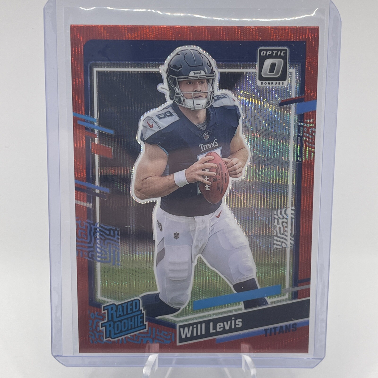 2023 Donruss Will Levis Optic Rated Rookie Preview Red Wave Prizm RC #397