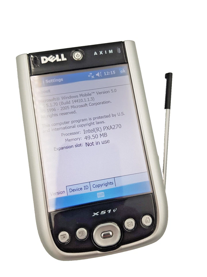 Dell Axim X51v PDA Pocket PC Windows Mobile Personal Digital Assitant Intel PXA - Image 2 of 4