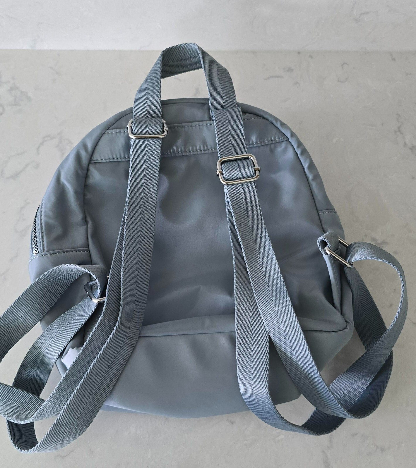 Pull And Bear Blue Backpack Fabric adjustable str… - image 3