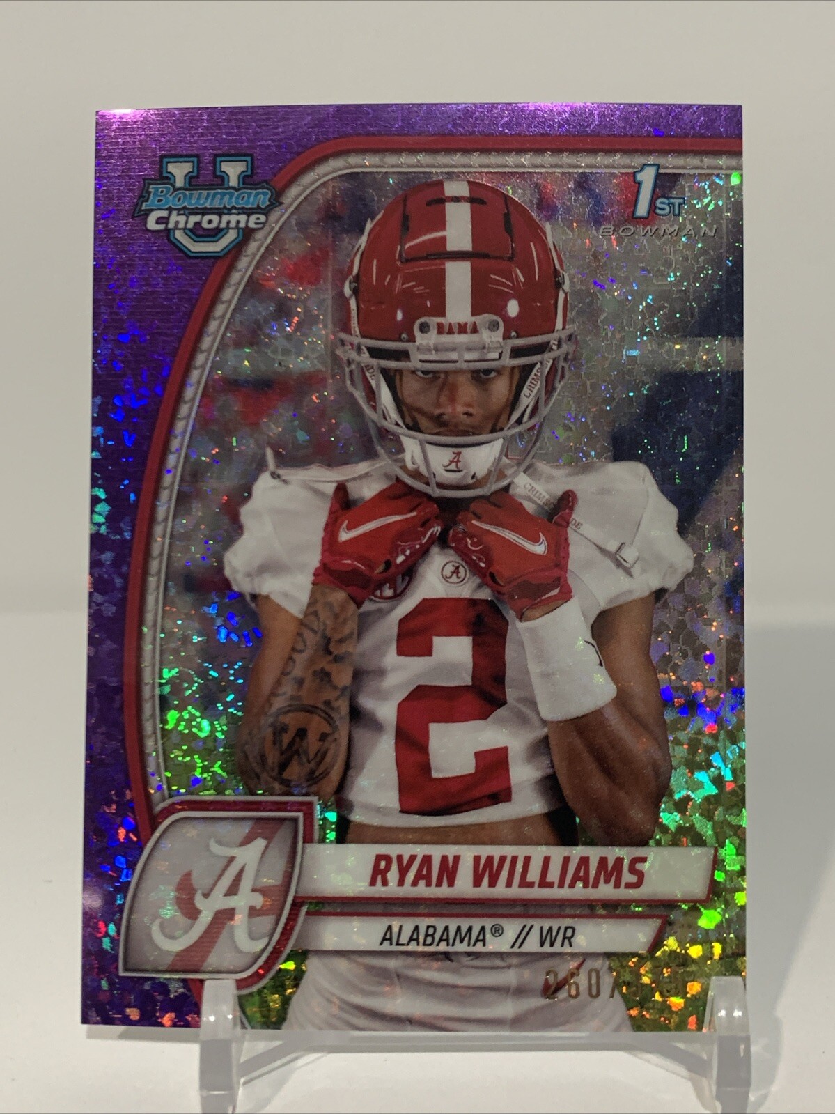 2024 Bowman U Chrome - Purple Mini Diamond #53 Ryan Williams 1st 260/375