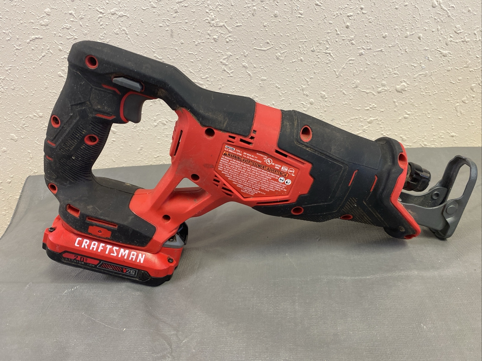 Craftsman CMCS300 V20 Cordless Reciprocating Saw Tool and battery