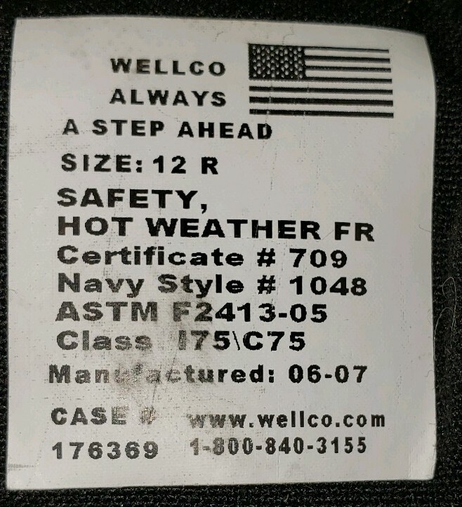 Wellco Navy Flight Deck Safety Boots | eBay