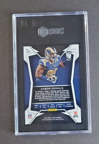 Aaron Donald 2014 Panini Select Mojo Prizm #106 RC SGC 9.5 MINT+ Rookie Rams - Picture 4 of 5