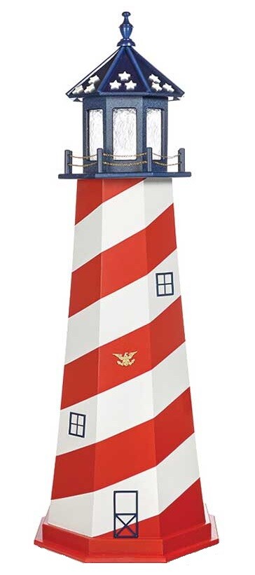 PATRIOTIC CAPE HATTERAS LIGHTHOUSE - Red White & Blue USA
