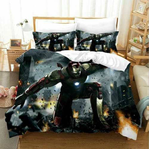 Marvels The Avengers Hulk Kids Quilt Duvet Cover Bedding Set Single Double Size/ - Picture 14 of 54