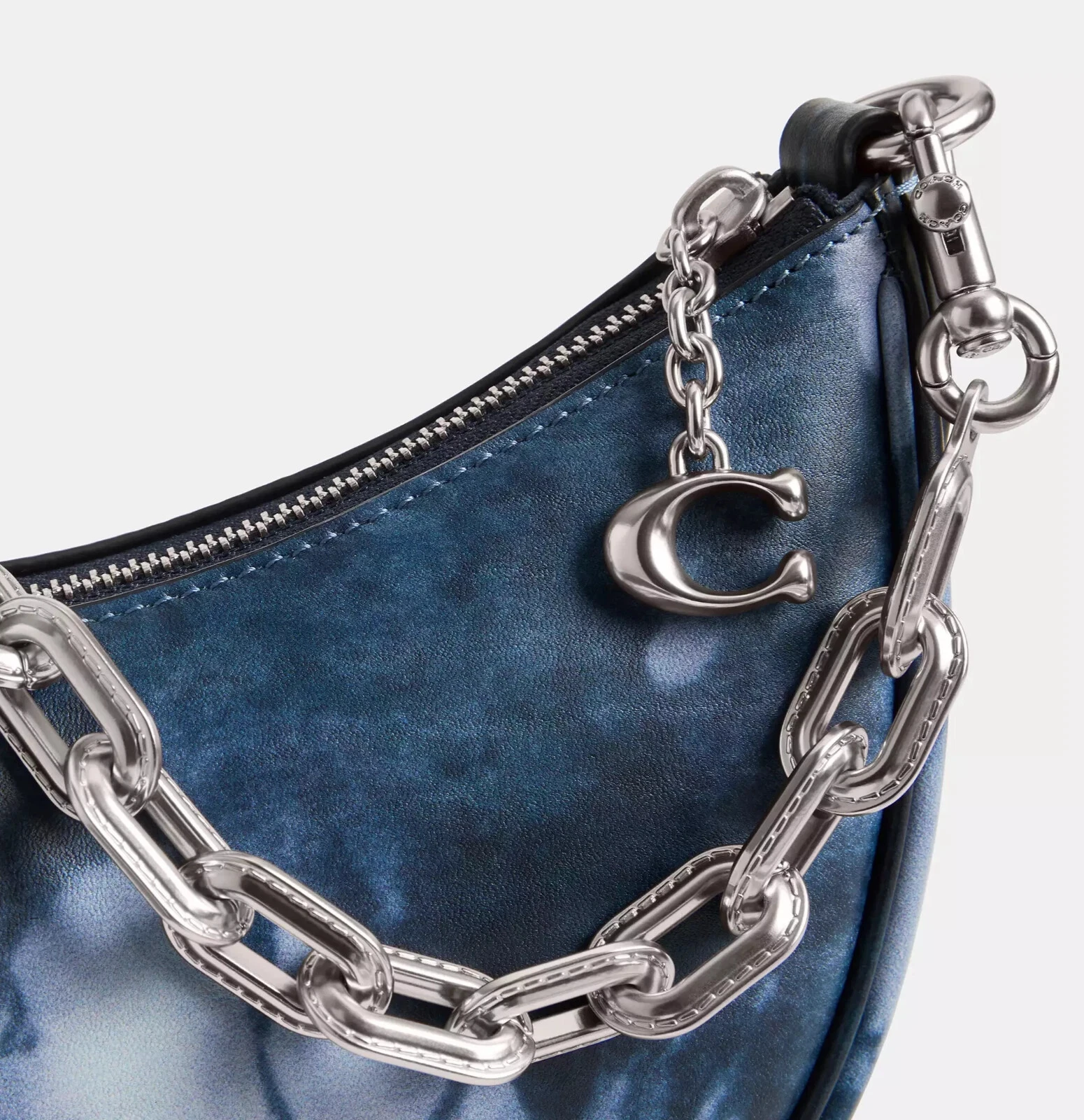 Borsa a tracolla Coach Mira con stampa tie dye argento marina di mezzanotte (origine $450)