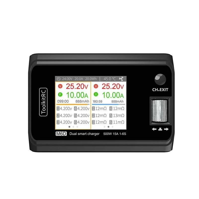 ToolkitRC M6D 500W 15A MINI Smart Charger Discharger+Power Supply For 1-6S Lipo - Image 3 of 4