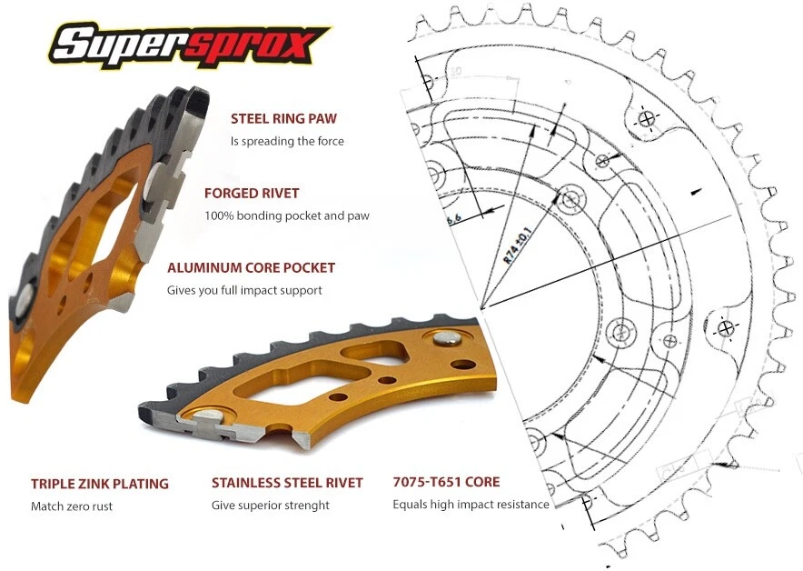 Kit de cadena/piñón Supersprox DID 899.42 190417 ZVMX118 KTM Adventure 1190 13-16 Foto 2 de 3