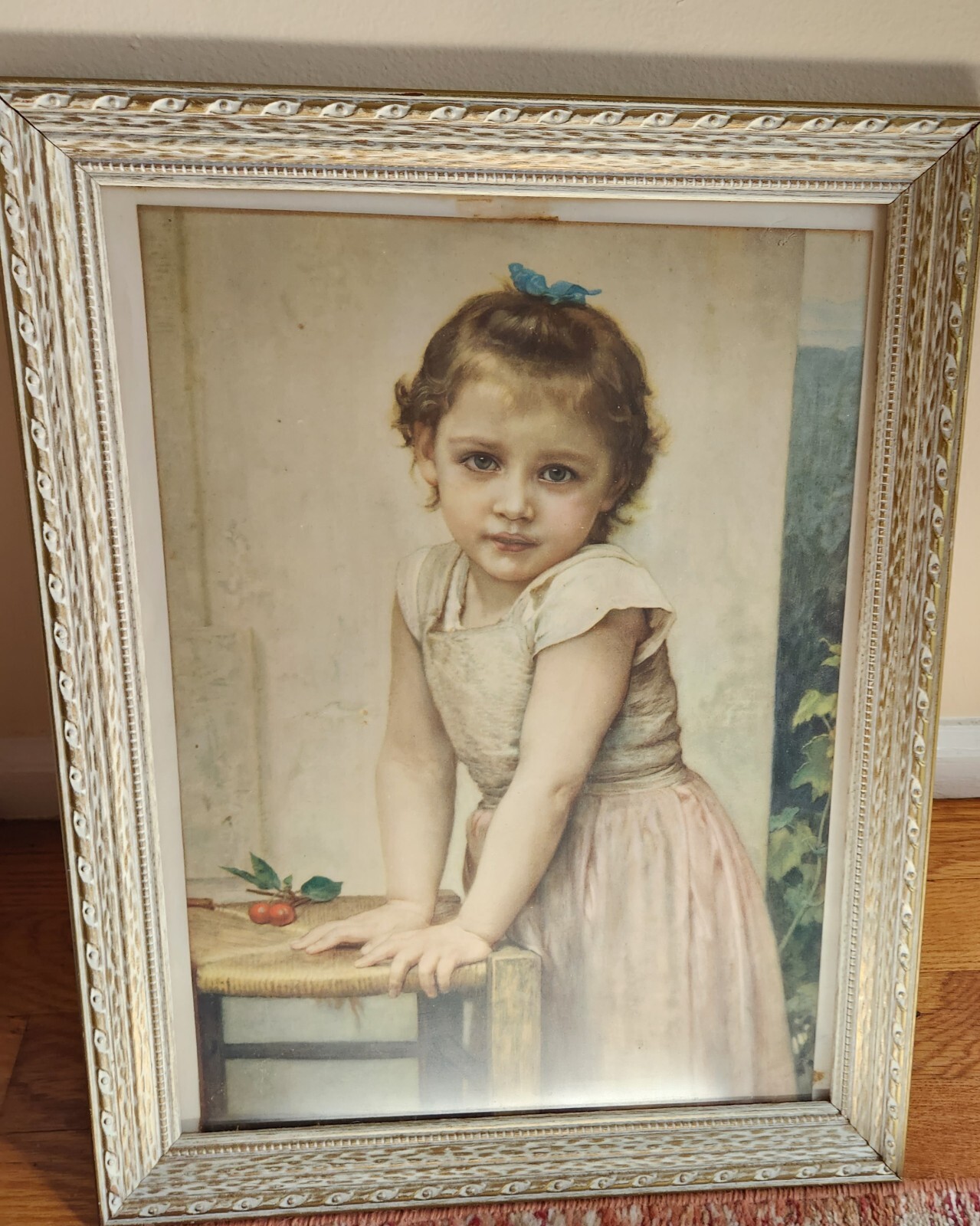 "Yvonne" or "Child With Cherries" by Bouguereau Vintage Lambert Framed Print eBay