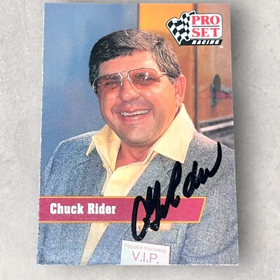 Chuck Rider BAHARI RACING M WALTRIP VINTAGE 1991 PRO SET #58 signed ...