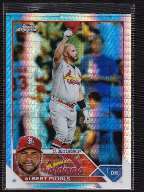 2023 Topps Chrome Albert Pujols Prism Refractor  St. Louis Cardinals #143