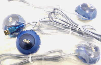 4 Stück Logilink USB Docking Ball 1,5m USB Verlängerung A/A USB- Tisch Steckdose