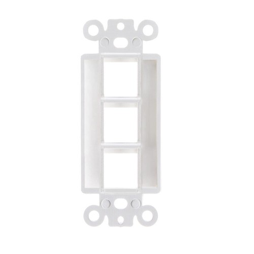 10 Pack 3 Port Decorative Wall Plate Keystone Insert WallPlate QuickPort Design - Imagen 3 de 4
