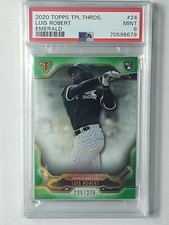 2020 TOPPS TRIPLE THREADS EMRALD LUIS ROBERT 235/275 PSA 9 RC BASEBALL CARD #24