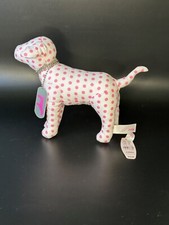 NWT Victoria's Secret Pink 2004 Small White Dog Pink Polka Dots w/ Dog Tag