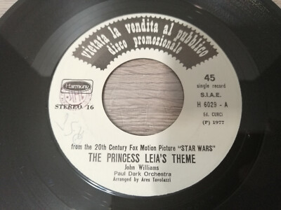 Paul Dark Orchestra, John Williams, Ares Tavolazzi    Star Wars - 7'' PROMO 