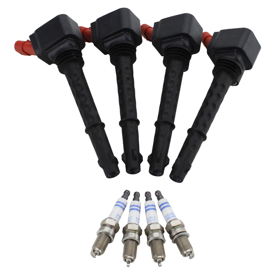 Bosch 4 Ignition Coils 4 Double Iridium Spark Plugs Kit For Fiat Jeep 1.3 1.4 L4 - Image 4 of 4