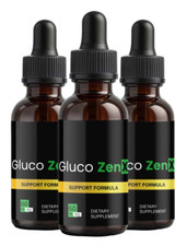 GlucoZenX Drops Official Gluco Zen , Liquid Natural Formula 3 Pack 