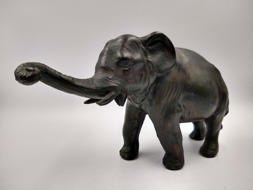 Art Deco 1920’s GCK Co. NY Spelter Metal Dark Patina Elephant. Perfect. - Picture 9 of 13