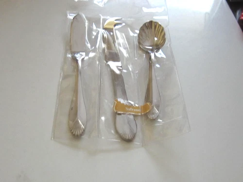 NEW Heritage Mint SAFRANO 3 Serving Pieces, Butter Knife, Sugar Spoon, Cheese Pi