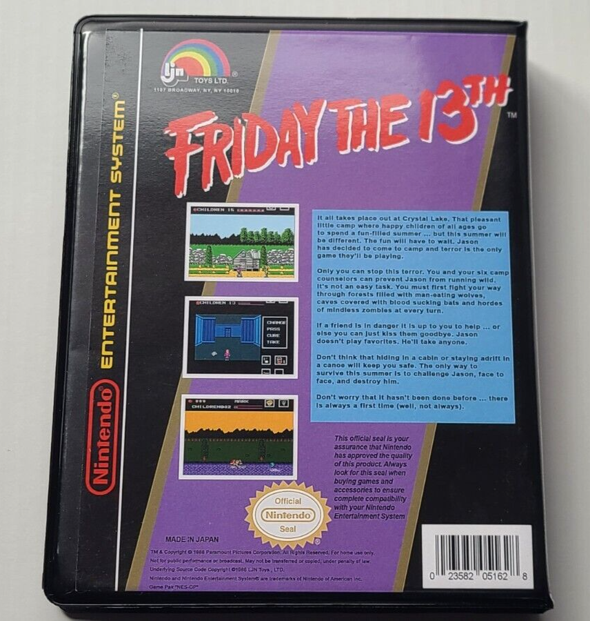 Friday The 13th CASE ONLY Nintendo NES Box ANY 4+ 20% OFF A+