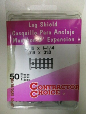 Lead Anchors Lag Shields 5/16'' x 1-1/4'' Long Box of 50 New Old Stock BUY IT