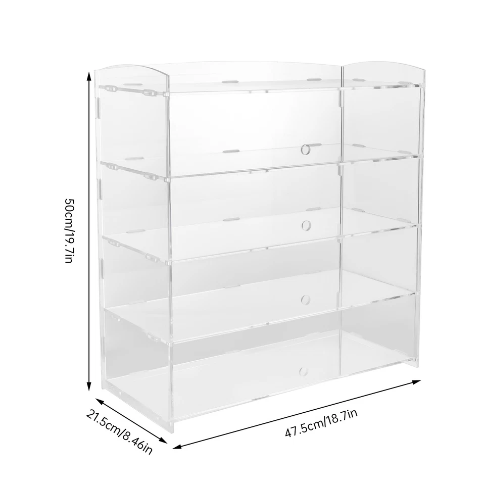 Acrylic Display Case Bakery Pastry Display Case 4 Tier Showcase Countertop - Image 3 of 4