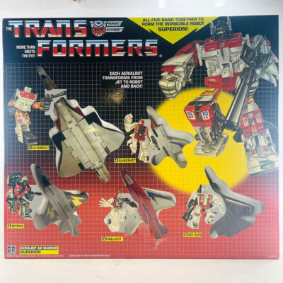 Transformers G1 Repro Aerialbot Air Warriors Superion 5 Figures Set Transforming
