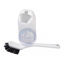 Mini Toilet Brush & Holder, Compact Wall-Mountable for Caravan Motorhome