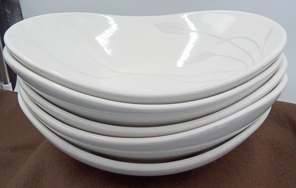 Pfaltzgraff Linea Pasta Bowls Dish 4367963 Stoneware Discontinued White Set of 5 - Image 2 of 4