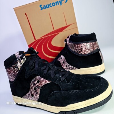 Saucony x Packer US 14 Men's Black Snakeskin Suede Retro Hangtime Hi 70127 1 New