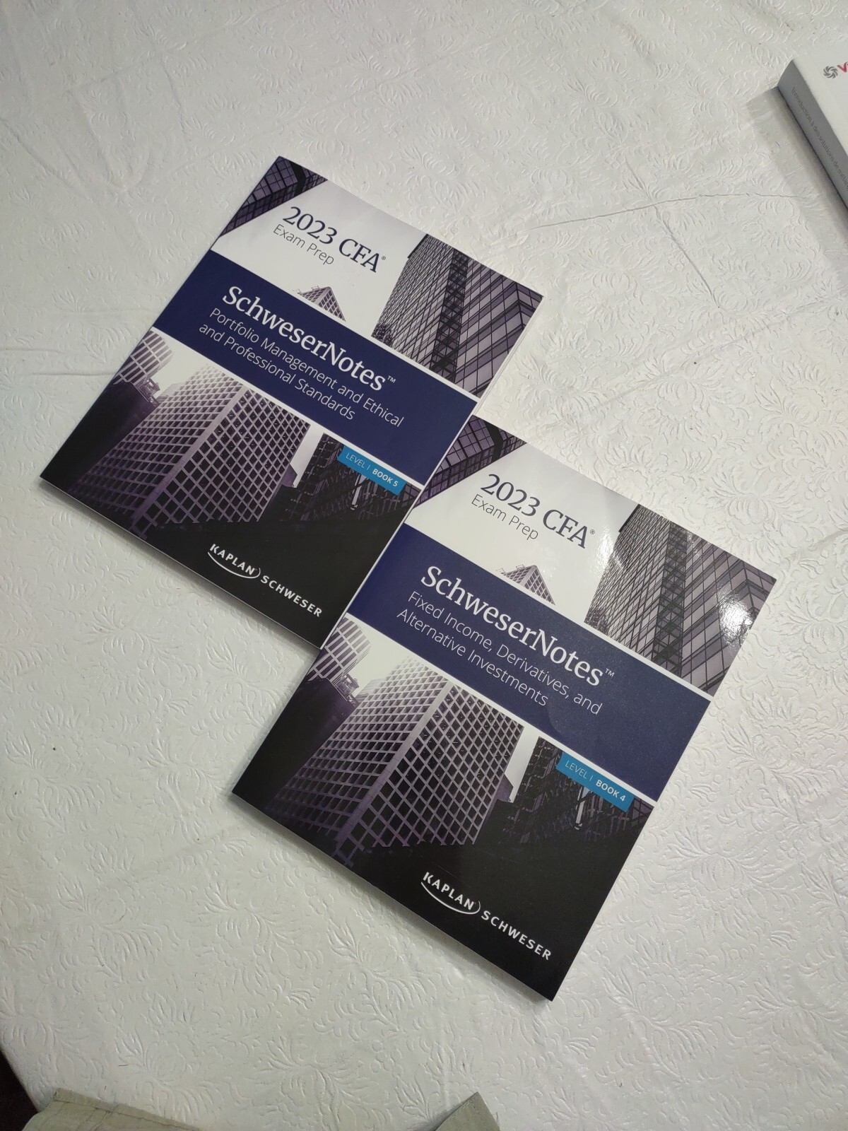 2023 CFA Exam Prep SchweserNotes Kaplan Level 1 Books 4 & 5 Like New-image