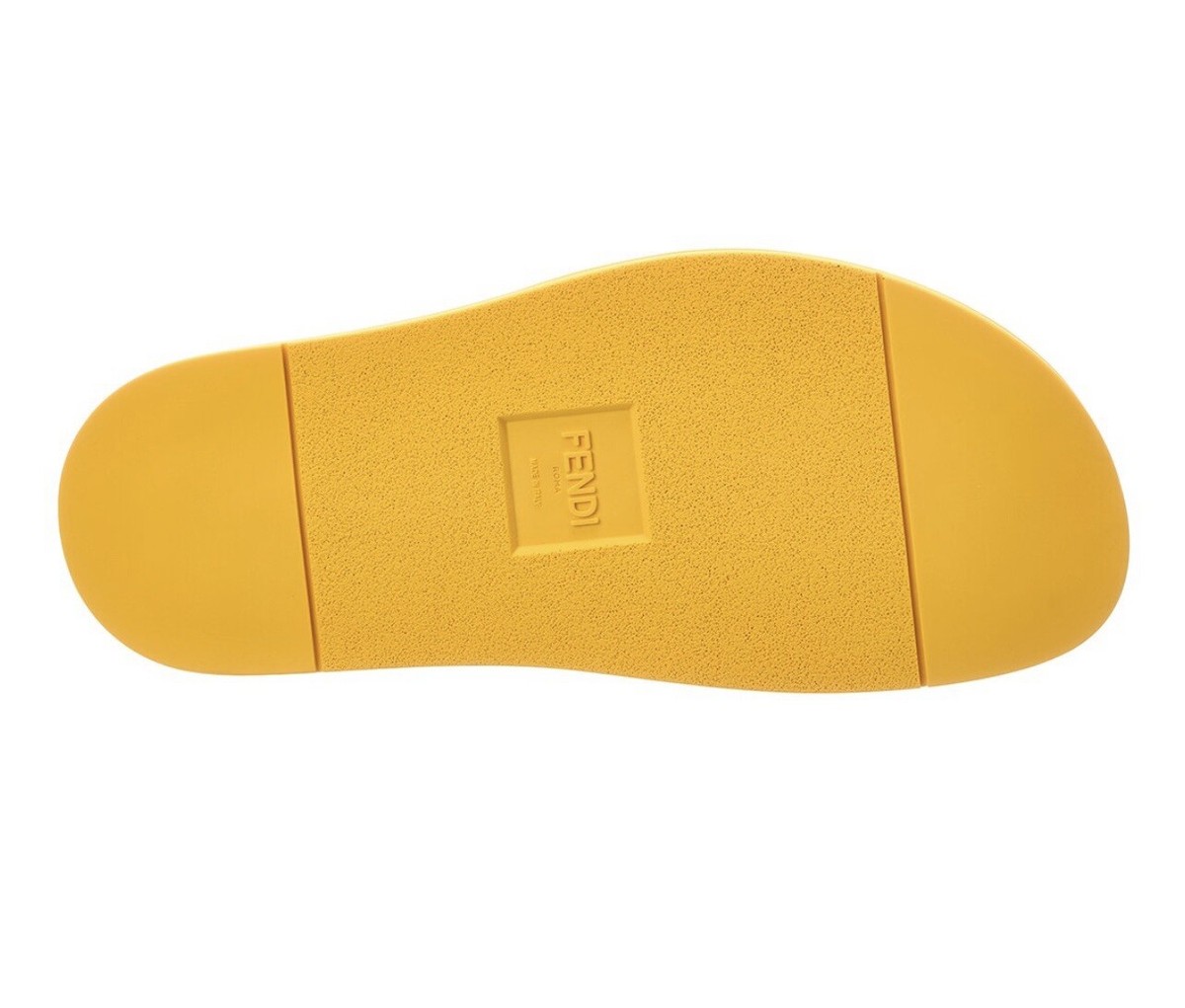 Fendi Yellow Rubber FF Slide Sandals US 9/UK 8 Made In Italy New Fendi designer slides sandals made in Italy sneakers shoes  main image 3