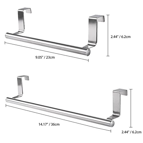 Bathroom Kitchen Cabinet Hand Towel Rack Over Door Towel Bar Hanging Holder - Picture 6 of 9