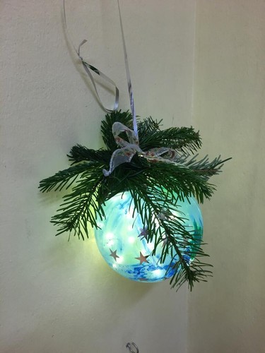 1 Stück Dekokugel Kunststoff 30cm - 2 Halbschalen mit 4 Ringen - selbstgestalten - Bild 2 von 6