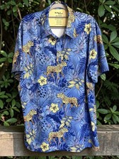Birdie Bound Blue Cheetah Golf Polo Shirt Size XL - Men's