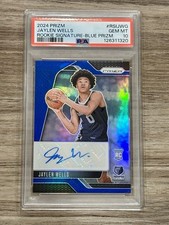 2024 Prizm Jaylen Wells Rookie Signature True Blue /49 PSA 10 Memphis Grizzlies